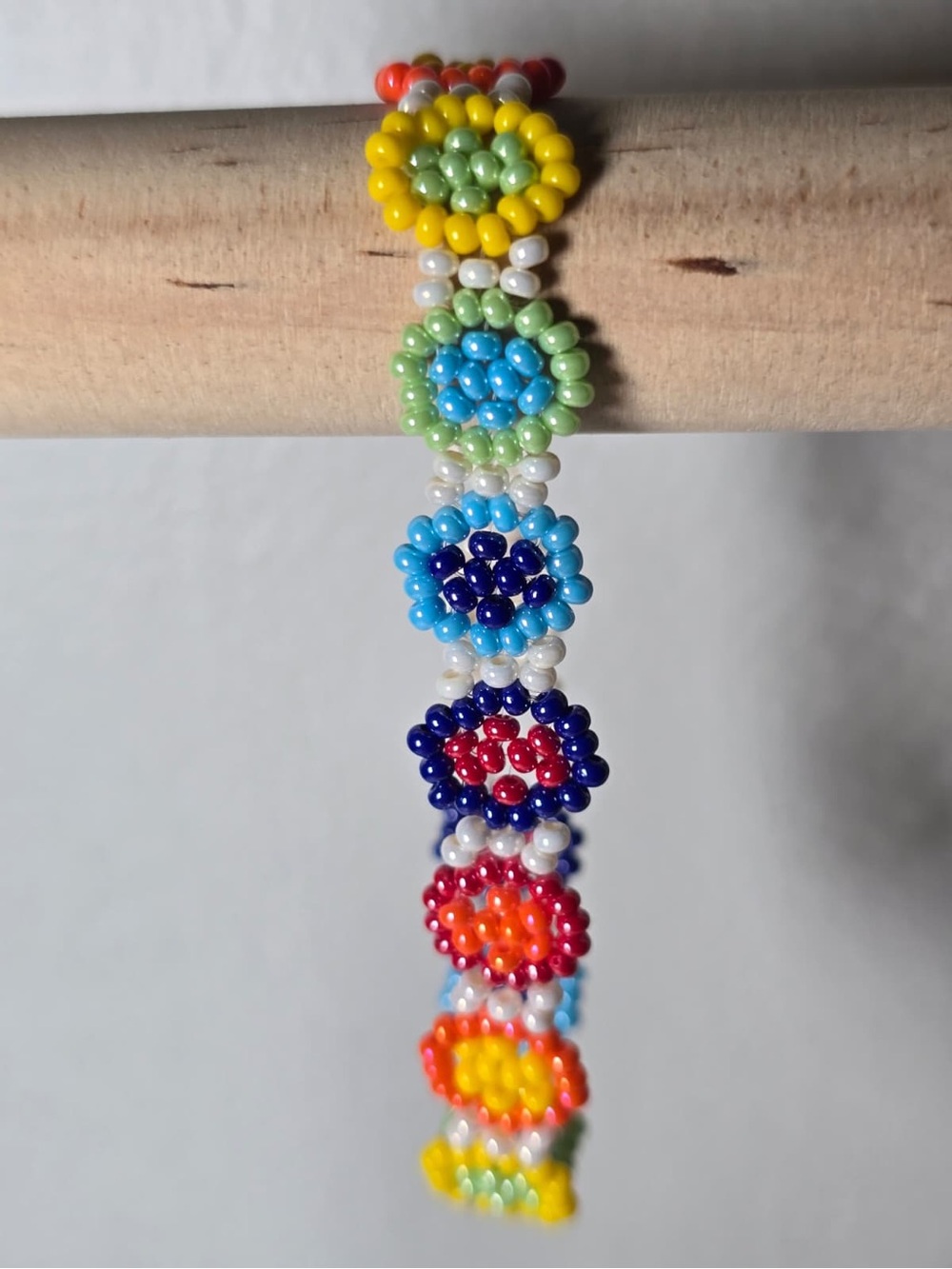 Huichol Beaded Circle Bracelet - Picture 2 of 2